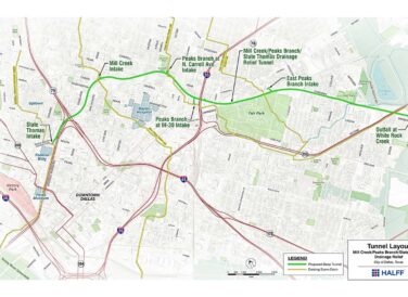 tunnel layout map of Mill Creek drainage relief